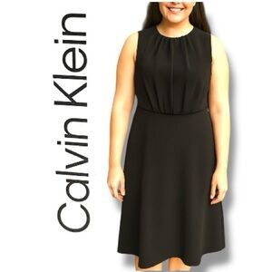 Calvin Klein Midi Dress Sleeveless Open Back Size 8